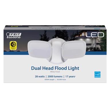 Dual Head Floodlight ALUM White