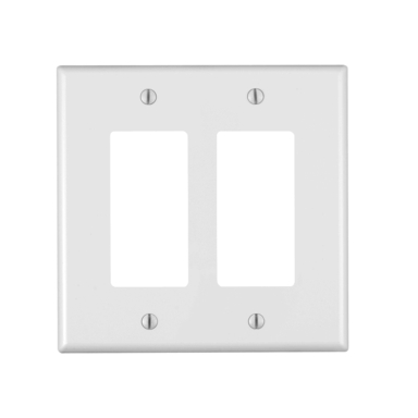 WALLPLATE OVRSZ 2G WHT