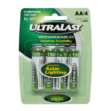 BATTERY NIMH AA 4PK
