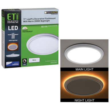 Led Ceiling Light W/nl Wht