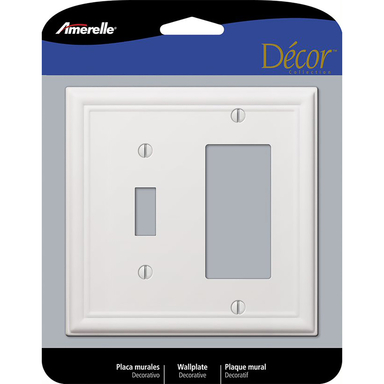 1Toggle 1 Rock White Wall Plate