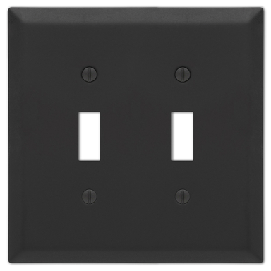 Black 2 Toggle Wall Plate
