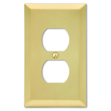 Satin Brass Duplex Wall Plate