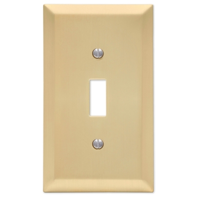 Sat Brass 1 Toggle Wall Plate