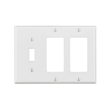 WALL PLATE WHITE 3GANG