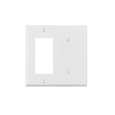 GFI/BLANK COMBO PLATE WHITE