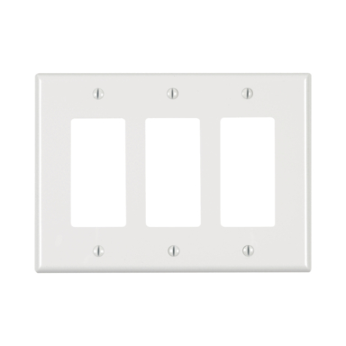 WALL PLATE WHITE 3GANG