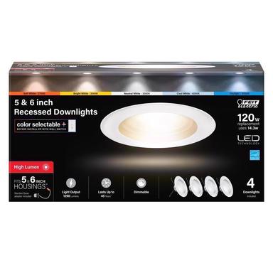 LED DOWNLIGHT 5-6" 4PK