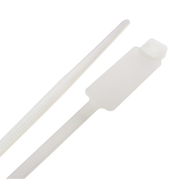 Cable Tie W/tag 8" 50# White
