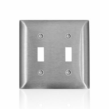 Wallplate 2g 2t Ss