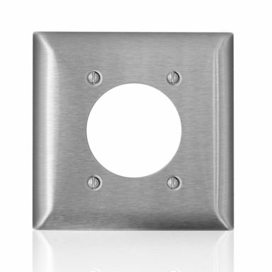 SS 2 Gang Sing Outlet Wall Plate