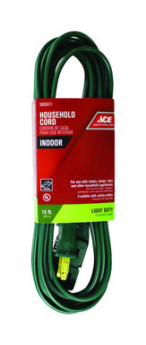 15' 16/2 Green Extension Cord