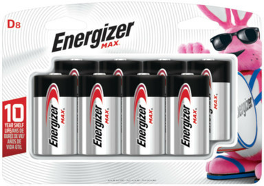 8PK D Energizer Max Batteries