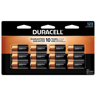 12PK 123 3V Duracell Batteries