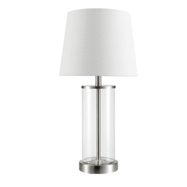Ge Table Lamp Cyldr 21" Wht