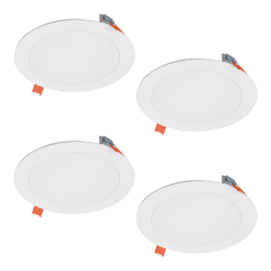 6" LED DOWNLIGHT 4PK WHITE