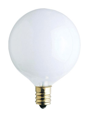 2PK E12 White Incand Bulb 60W