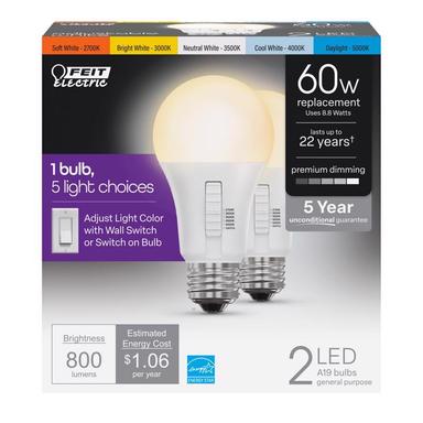 60W A19 LED Color Change Bulb