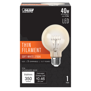 40W G25 Filament LED Bulb SW