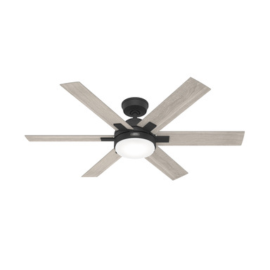 52" CEILING FAN GRAY/BLCK LED