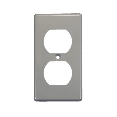 1G RECEPTACLE COVER GRAY PVC d