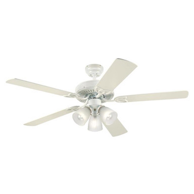 CEILING FAN LED WHT 52"
