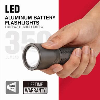 FLASHLIGHT LED BLK 350LM