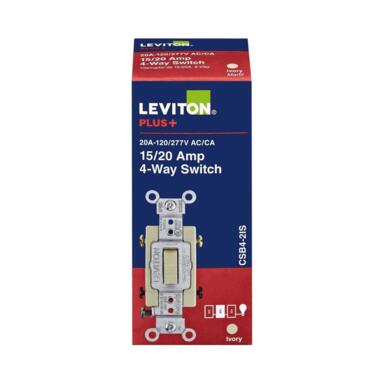 20A Ivory 4-Way Toggle Switch