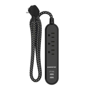 3 Outlet Black Power Strip