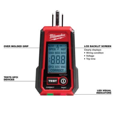 Rcptcl Tstr Lcd Blk/red
