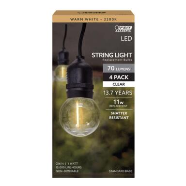Feit 4PK G16 WW 11W LED Bulbs