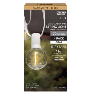 Feit 4PK G16.5 WW 11W LED Bulbs