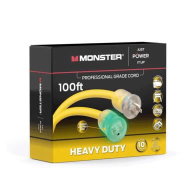 EXT CORD 100' YLW