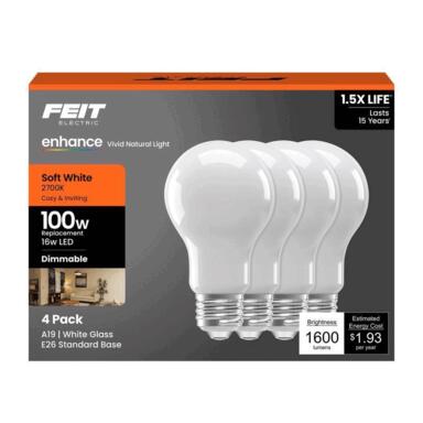 Bomb. Led 100w 4pk A19 Sw