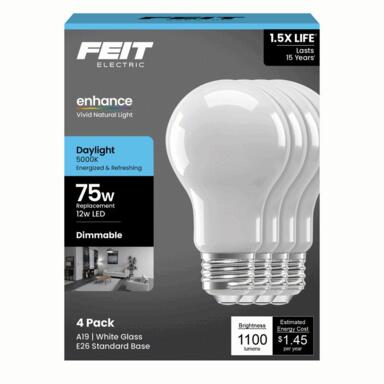 Ft Led A19 Dl 75w 4pk