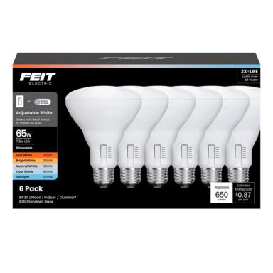 65W BR30 ADJ 6PK LED