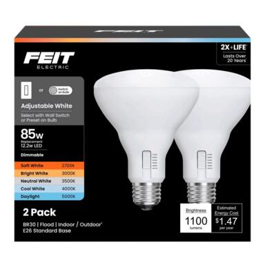 85W FLOOD BR30 ADJ 2PK LED