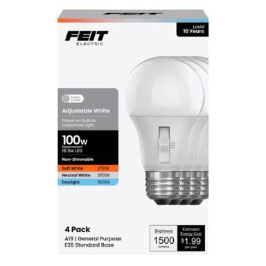 FT LED A19 AW 100W 4PK