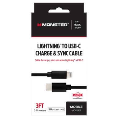 3' Lightning to USB-C Sync Cable
