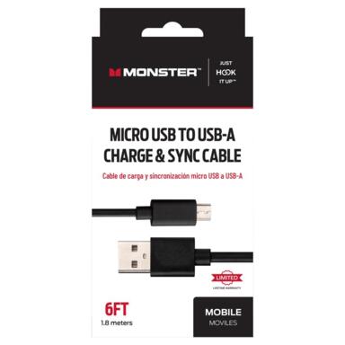 6' USB A to Micro Sync Cable