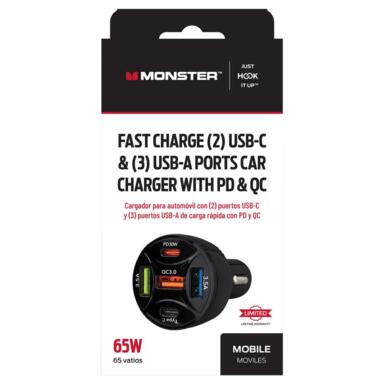 5 USB CR CHRGR PVC BLK