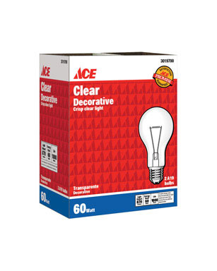 BULB CLR 60A/CL PK2 ACE