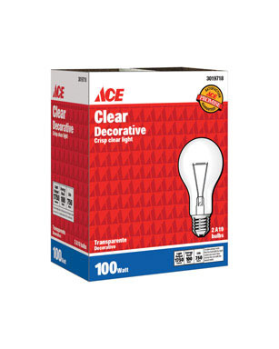 BULB CLR 100A/CL PK2 ACE