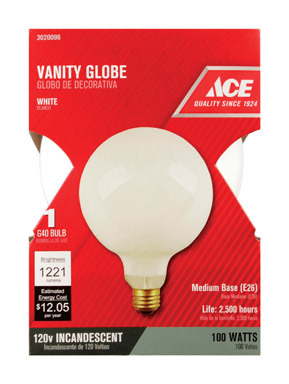 BULB GLOBE G40 100W ACE