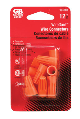 12PK Orange Wire Connector