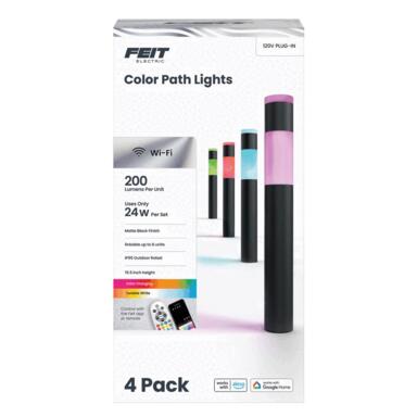 LED Pathway Light BLK 15.5" 4PK