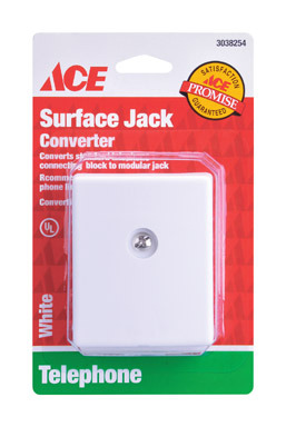 SURFACE JACK WHT 4CONN