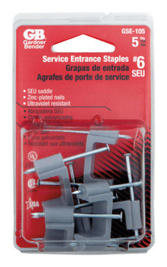 5PK #6 SEU Plastic Cable Staple