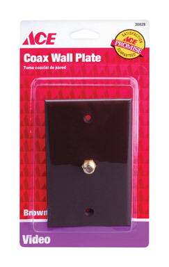 WALLPLATE COAXIAL BROWN