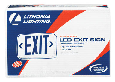 SIGN EXIT POLY W/LED